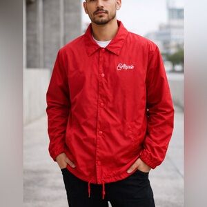 Staple Red Windbreaker Jacket Men’s Size Medium